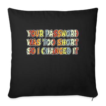citation hacking coder anonyme masque analyste hacking - Housse de coussin décorative 45 x 45 cm - noir - Devant