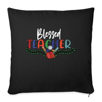 Enseignants Enseignants École Enseignants Personnel enseignant - Housse de coussin décorative 45 x 45 cm - noir - Devant