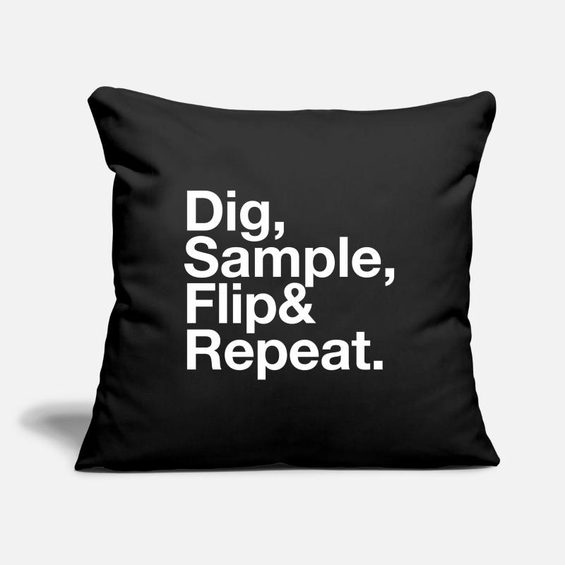 Dig, Sample, Chop, Flip, Repeat Beat Maker Design Sofa pillowcase 17,3'' x 17,3'' (45 x 45 cm)