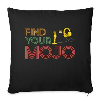 Trouvez votre police rétro rose violet coloré Mojo - Housse de coussin décorative 45 x 45 cm - noir - Devant