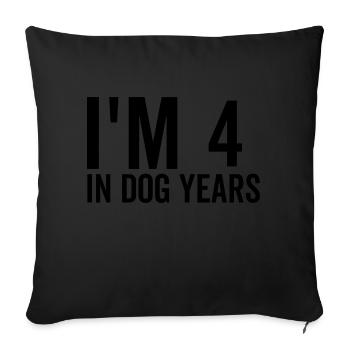 J’ai 4 ans dans Les années de chien - Housse de coussin décorative 45 x 45 cm - noir - Devant