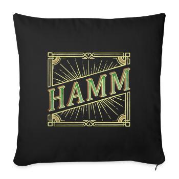 Hamm Germany City Font Vintage Retro - Sofa pillowcase 17,3'' x 17,3'' (45 x 45 cm) - black - Front