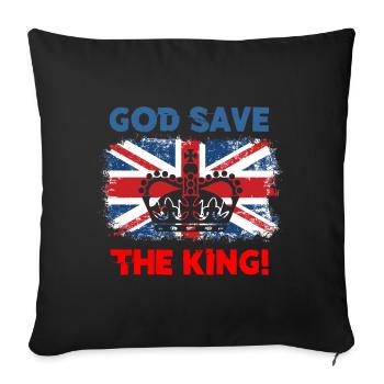 God save the King - Sofakissenbezug 45 x 45 cm - Schwarz - Vorne