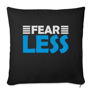 Conception de citation de texte intrépide - Housse de coussin décorative 45 x 45 cm - noir - Devant