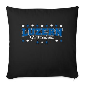 Luzern - Sofakissenbezug 45 x 45 cm - Schwarz - Vorne