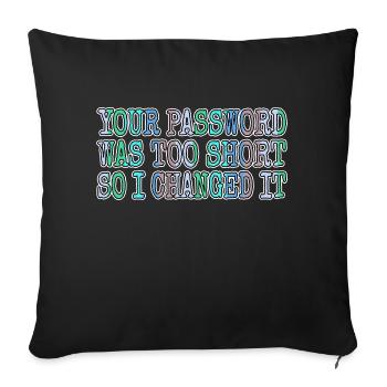 fun birthday present gift idea present - Sofa pillowcase 17,3'' x 17,3'' (45 x 45 cm) - black - Front