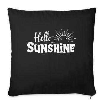 Hello Sunshine - Sofa pillowcase 17,3'' x 17,3'' (45 x 45 cm) - black - Front