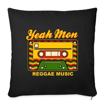 Jamaica Reggae Musik Jamaika - Sofakissenbezug 45 x 45 cm - Schwarz - Vorne