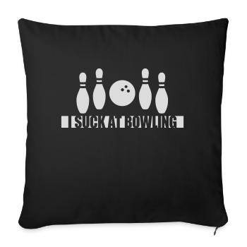 Je suis nul au bowling - Housse de coussin décorative 45 x 45 cm - noir - Devant