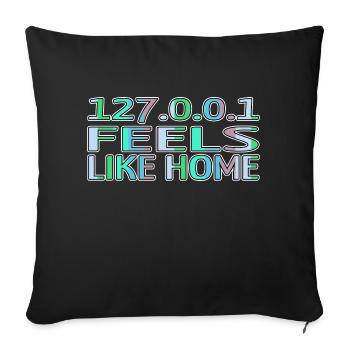 admin programming language gift idea birthday - Sofakissenbezug 45 x 45 cm - Schwarz - Vorne