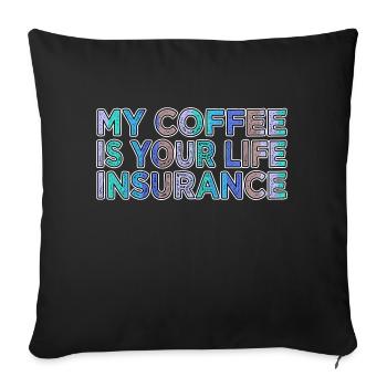 roastedbeans coffeebean jokes sayings coffee mug - Sofakissenbezug 45 x 45 cm - Schwarz - Vorne