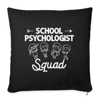 Psychologue scolaire Psychologie scolaire Psychologie - Housse de coussin décorative 45 x 45 cm - noir - Devant