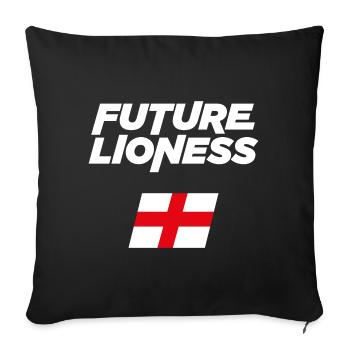 Future Lioness - Sofa pillowcase 17,3'' x 17,3'' (45 x 45 cm) - black - Front