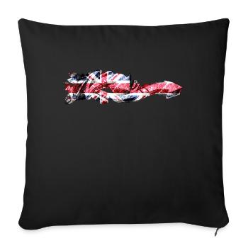 Angleterre Royaume-Uni Londres Anglais britannique Royaume-Uni - Housse de coussin décorative 45 x 45 cm - noir - Devant