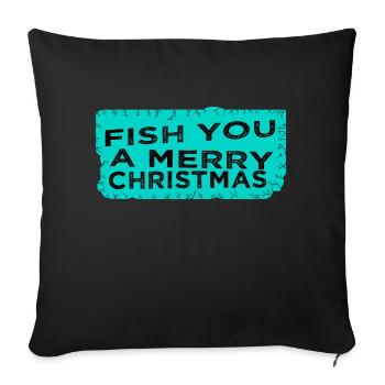 Dinosaur Moon Carolina Dork Fun Dinosaur Fishing - Sofa pillowcase 17,3'' x 17,3'' (45 x 45 cm) - black - Front