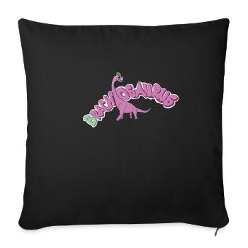 Brachiosaure - Housse de coussin décorative 45 x 45 cm - noir - Devant