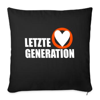 Letzte Generation - Design 5 - Sofakissenbezug 45 x 45 cm - Schwarz - Vorne