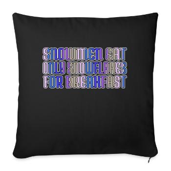 Sapin de Noël dinosaure sous l’arbre dork - Housse de coussin décorative 45 x 45 cm - noir - Devant