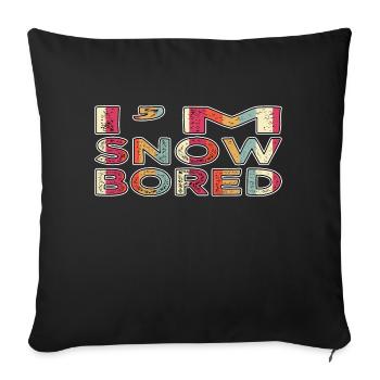 fun under the tree beach holiday statement cute - Sofakissenbezug 45 x 45 cm - Schwarz - Vorne