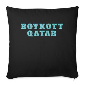 BOYKOTT KATAR - Housse de coussin décorative 45 x 45 cm - noir - Devant