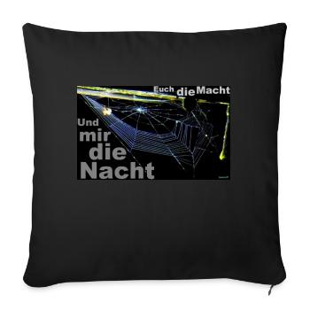 Zoffart DIE NACHT - Sofakissenbezug 45 x 45 cm - Schwarz - Vorne