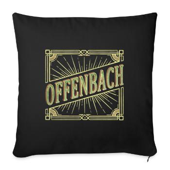 Offenbach Allemagne City Font Vintage Retro - Housse de coussin décorative 45 x 45 cm - noir - Devant