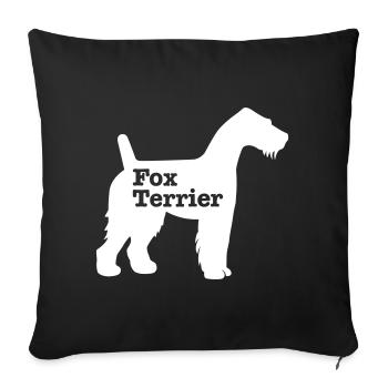 Fox-terrier - Housse de coussin décorative 45 x 45 cm - noir - Devant