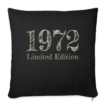 1972 - Sofa pillowcase 17,3'' x 17,3'' (45 x 45 cm) - black - Front