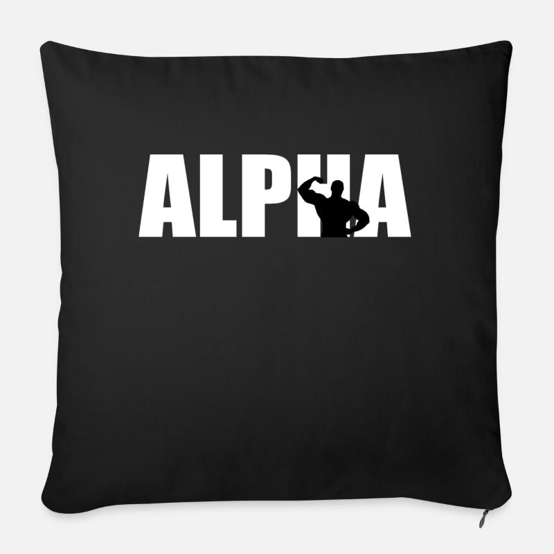 Alpha - Sofakissenbezug 45 x 45 cm - Schwarz