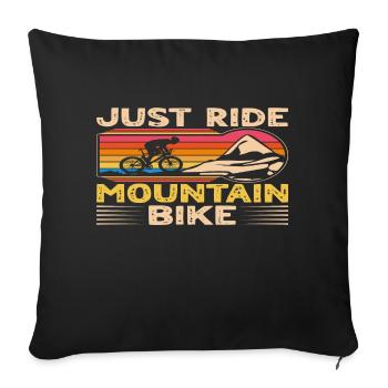 Just Ride Mountain Bike - Sofa pillowcase 17,3'' x 17,3'' (45 x 45 cm) - black - Front