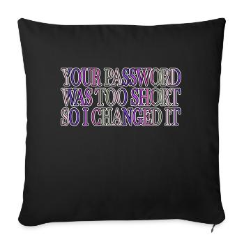 humour mais je fais de l’informatique cadeau d’anniversaire - Housse de coussin décorative 45 x 45 cm - noir - Devant