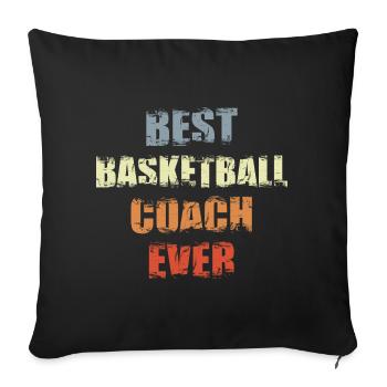 Motivation des entraîneurs de basketball - Housse de coussin décorative 45 x 45 cm - noir - Devant