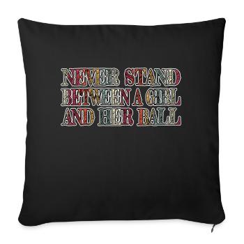 present idea golfduvet funny happy golfing geek - Sofa pillowcase 17,3'' x 17,3'' (45 x 45 cm) - black - Front