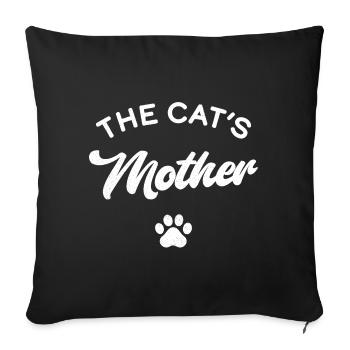 The Cat's Mother - Sofa pillowcase 17,3'' x 17,3'' (45 x 45 cm) - black - Front
