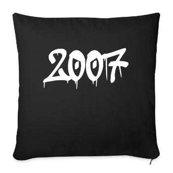 Rap Graffiti Design for Fans 2007 Year - Sofa pillowcase 17,3'' x 17,3'' (45 x 45 cm) - black - Front