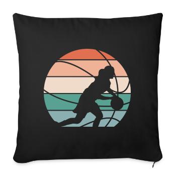 Basketball Women's Basketball Women's Basketball - Sofa pillowcase 17,3'' x 17,3'' (45 x 45 cm) - black - Front