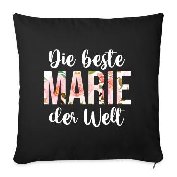Marie - Sofakissenbezug 45 x 45 cm - Schwarz - Vorne