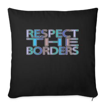 Anti Guerre Contre-culture Idée cadeau Famille Heureuse - Housse de coussin décorative 45 x 45 cm - noir - Devant