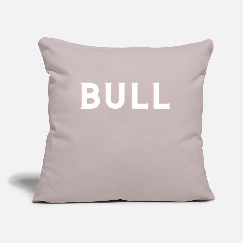 Taureau, Texte, Conception de logo, Housse de coussin décorative 45 x 45 cm