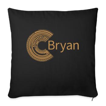 Für Bryan - Sofakissenbezug 45 x 45 cm - Schwarz - Vorne