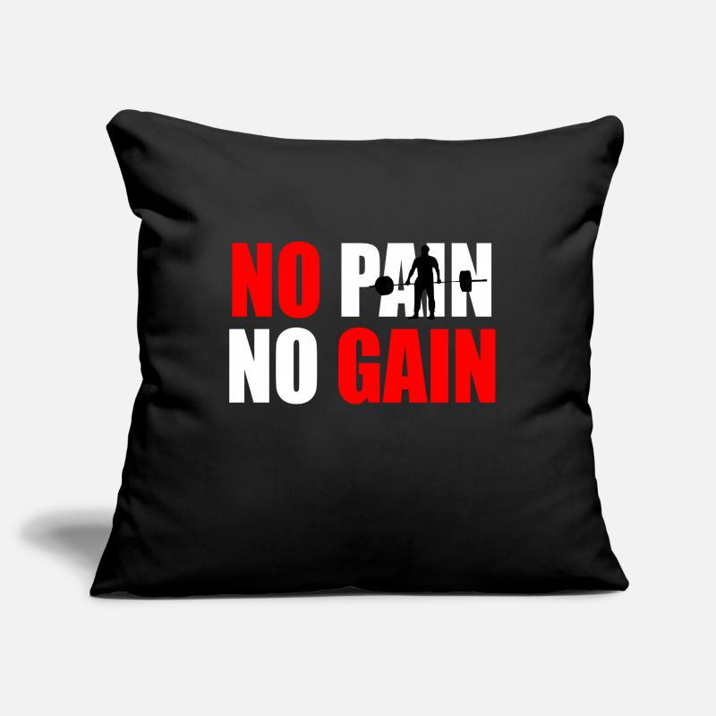 Pas de douleur pas de gain devis Housse de coussin décorative 45 x 45 cm