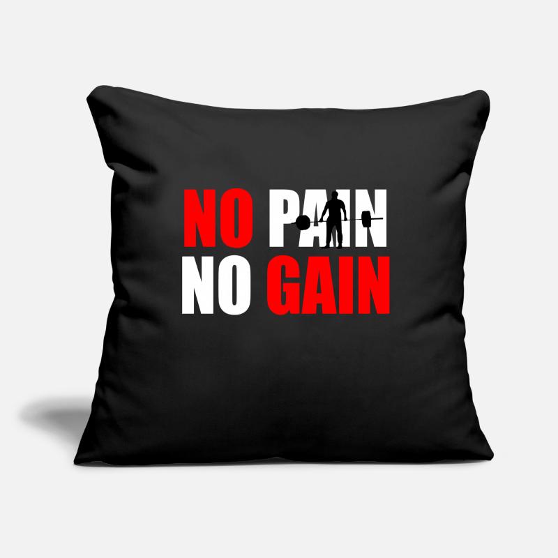 Pas de douleur pas de gain devis Housse de coussin décorative 45 x 45 cm