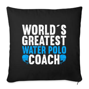 Water-polo Waterpolo - Housse de coussin décorative 45 x 45 cm - noir - Devant