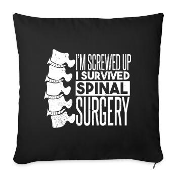 Spinal Surgery - Sofa pillowcase 17,3'' x 17,3'' (45 x 45 cm) - black - Front