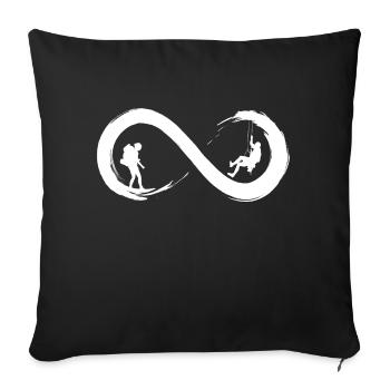 Infinite climbing - Sofa pillowcase 17,3'' x 17,3'' (45 x 45 cm) - black - Front