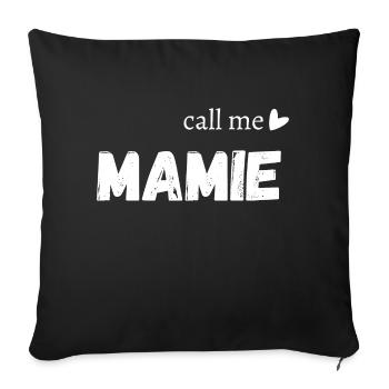 Call me grandma - Sofa pillowcase 17,3'' x 17,3'' (45 x 45 cm) - black - Front