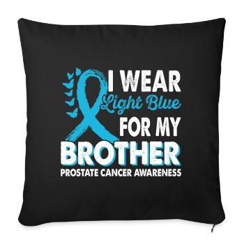 Wear light blue for the Brother - Sofa pillowcase 17,3'' x 17,3'' (45 x 45 cm) - black - Front