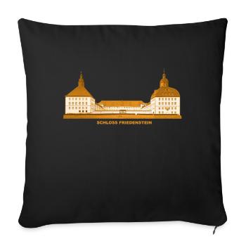 Friedenstein Schloss Gotha - Sofakissenbezug 45 x 45 cm - Schwarz - Vorne