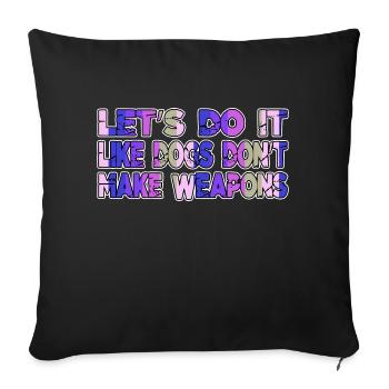 Child Gift Heart Funny Quote 1960s - Sofa pillowcase 17,3'' x 17,3'' (45 x 45 cm) - black - Front