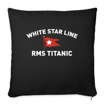 Titanic - White Star Line poster - Sofa pillowcase 17,3'' x 17,3'' (45 x 45 cm) - black - Front